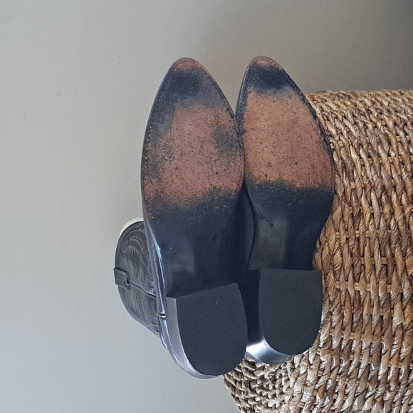 Lucchese 2000 Mens Cordovan Leather Embroidered Cowboy Boots Size 10EE - Picture 6 of 10